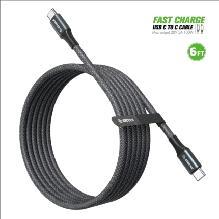 USB C to C Cable 100W - 6FT Braided Fast Charge