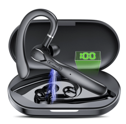 Bluetooth 5.3 Headset: 100H Talk, ENC Mic, Waterproof